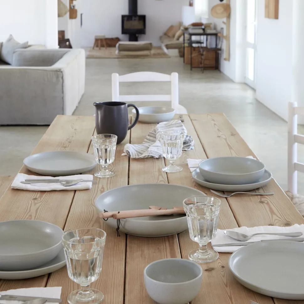 Pacifica Collection Pasta Bowls in Oyster Grey, Set of 6