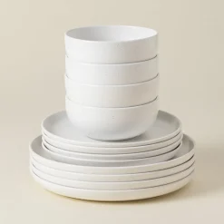 Pacifica Collection 12-pc Place Setting with Cereal Bowl in Salt