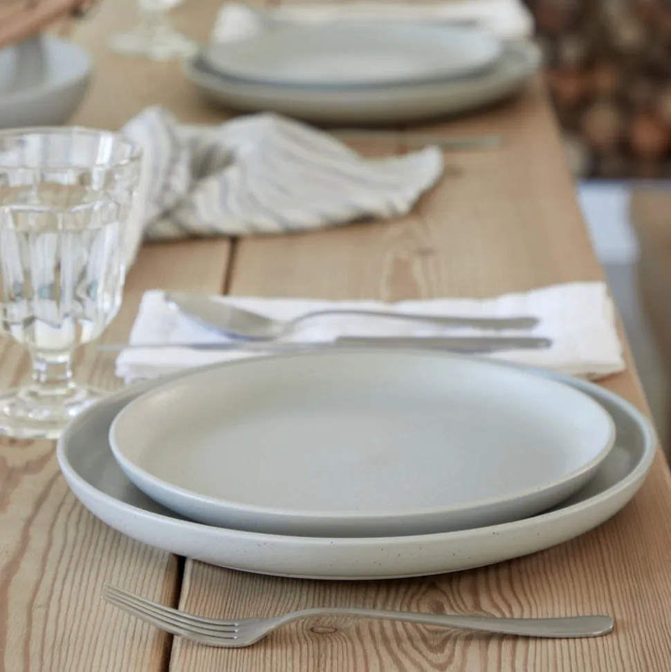 Pacifica Collection Salad Plates 9" in Oyster Grey, Set of 6