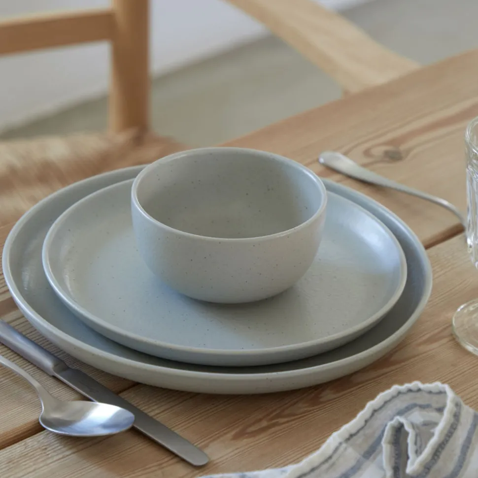 Pacifica Collection Salad Plates 9" in Oyster Grey, Set of 6