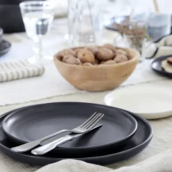 Pacifica Collection Salad Plates 9" in Seed Grey, Set of 6