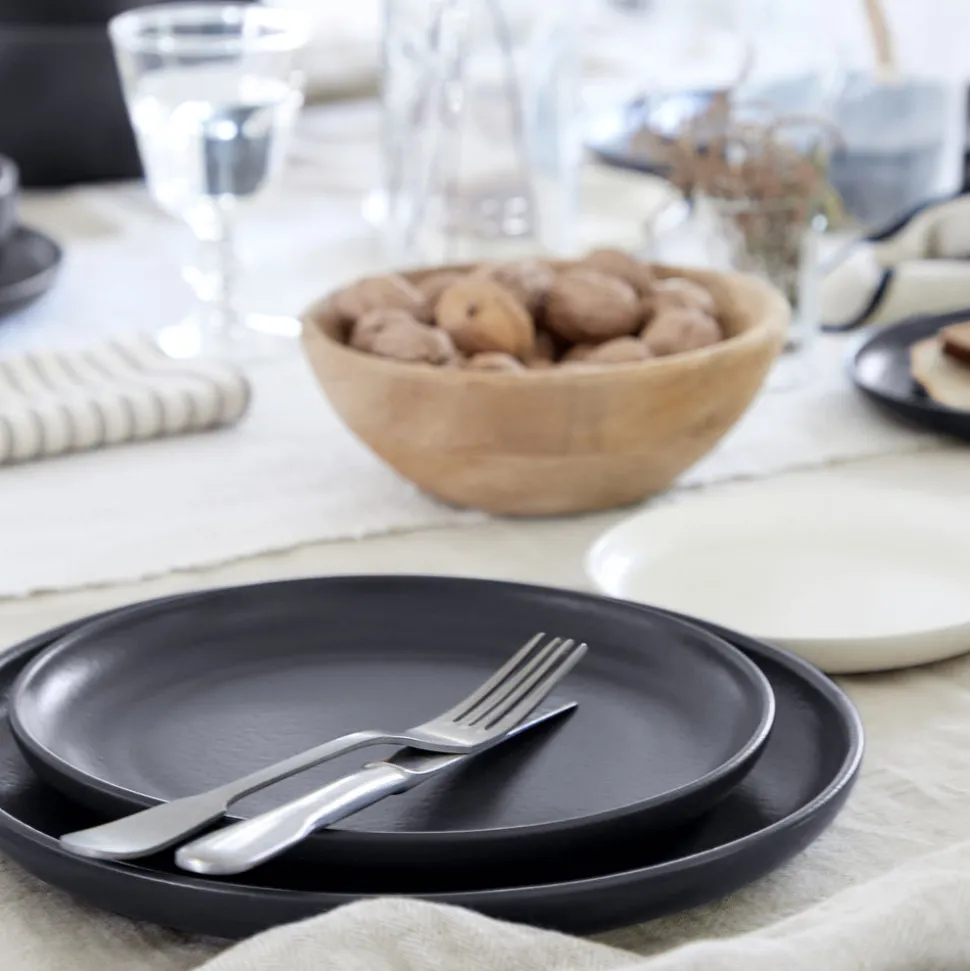 Pacifica Collection Salad Plates 9" in Seed Grey, Set of 6
