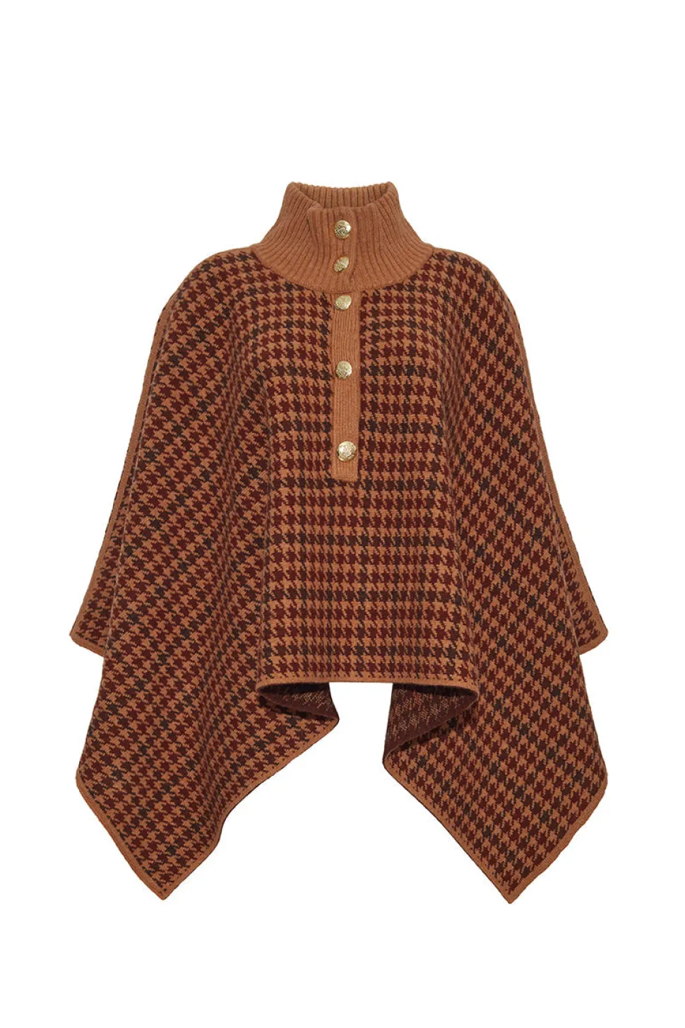 Pagoda Cape in Multi Camel Check