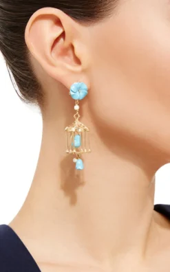 Pagoda Earring in Turquoise