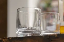 Pair of Crystal Whiskey Glasses with Spears Design