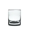 Pair of Crystal Whiskey Glasses with Ovals Design