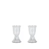 Pair of Fluted Candleholders in Silver