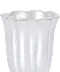 Pair of Fluted Candleholders in Silver