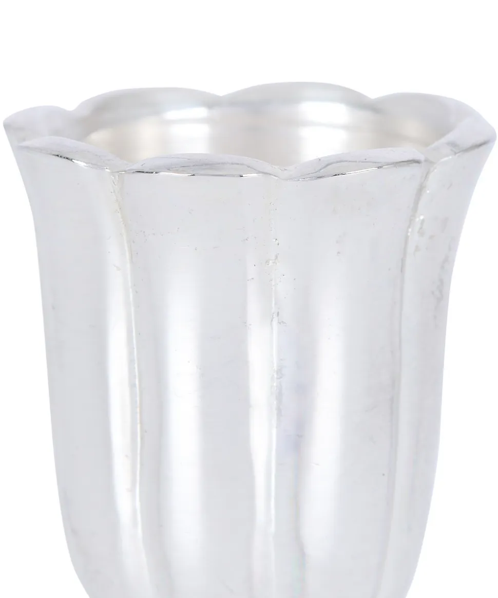 Pair of Fluted Candleholders in Silver