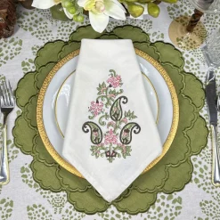 Paisley Motif Napkins, Set of 4