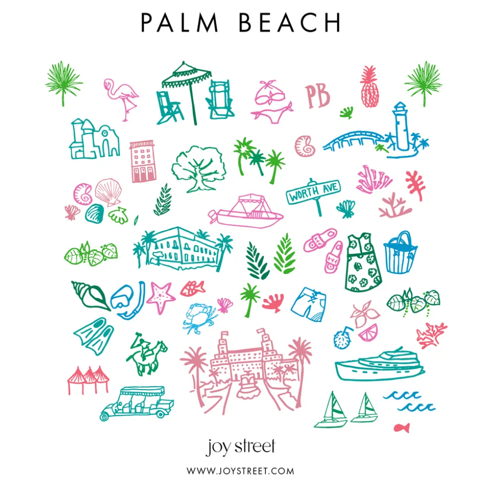 Palm Beach Women's Button Front Short Pajama Set