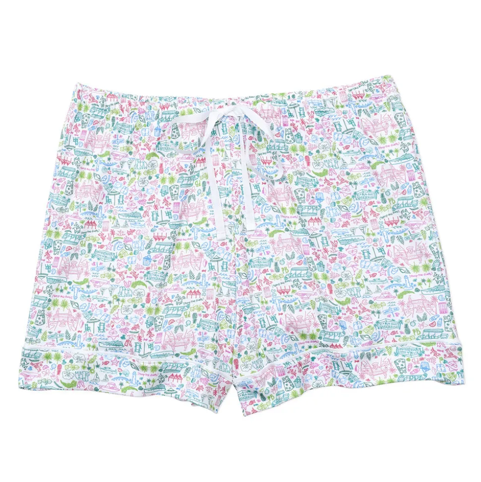 Palm Beach Women's Button Front Short Pajama Set