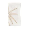 Palm Coast Napkin in White & Natural & Gold, Set of 4