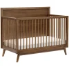 Palma 4-in-1 Convertible Crib with Toddler Bed Conversion Kit in Natural Walnut