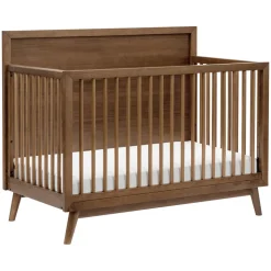 Palma 4-in-1 Convertible Crib with Toddler Bed Conversion Kit in Natural Walnut