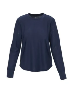 Palmetto Long Sleeve Top in Navy