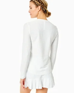 Palmetto Long Sleeve Top in White
