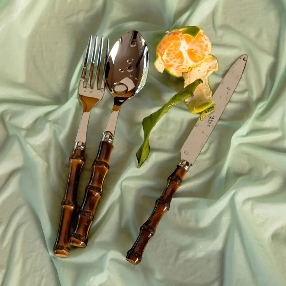Panda Dark Bamboo Place Setting, Set of 5