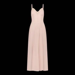 Panelled Lightweight Wool Swing Dress in Rose Quartz