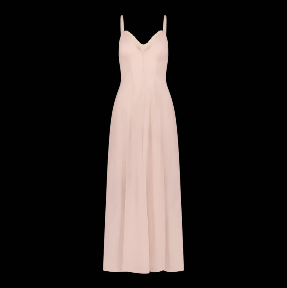 Panelled Lightweight Wool Swing Dress in Rose Quartz