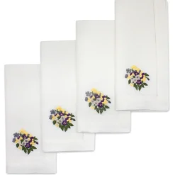 Pansy Dinner Napkins, Set of 4