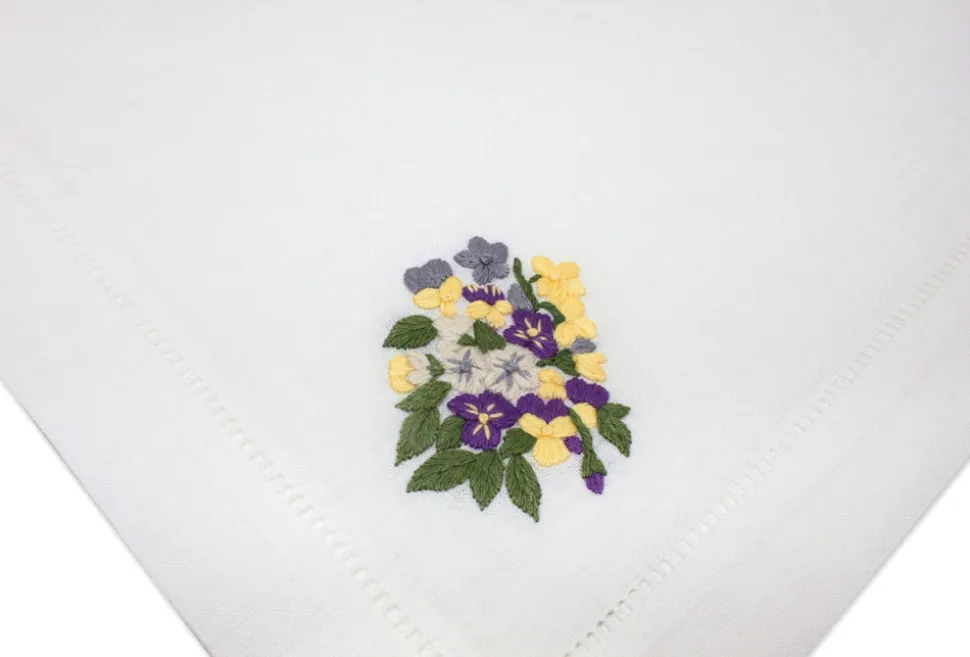 Pansy Dinner Napkins, Set of 4