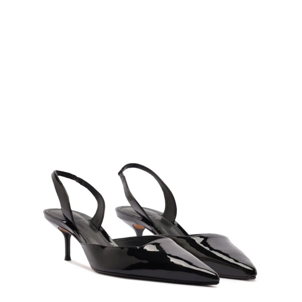 Paola Mid Patent Pump in Black