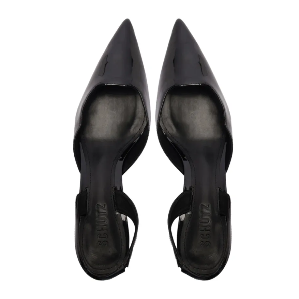 Paola Mid Patent Pump in Black