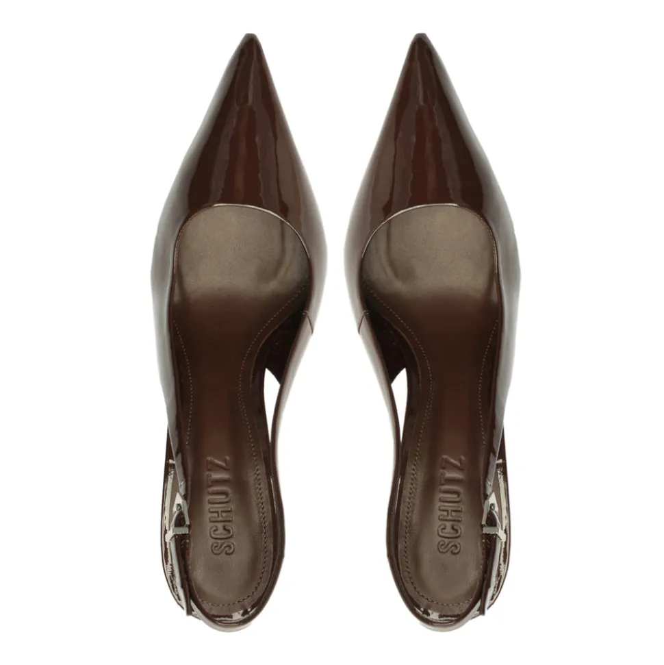 Paola Patent Pump in Root Brown