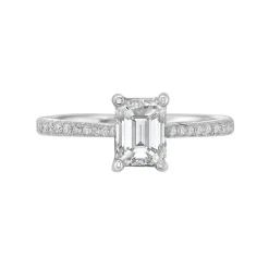 Paradis Emerald Cut Diamond Solitaire Ring