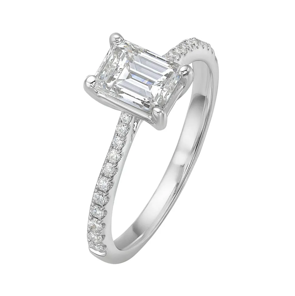 Paradis Emerald Cut Diamond Solitaire Ring