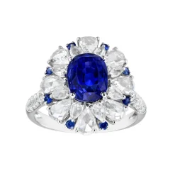Paran Blue Sapphire and Diamond Cocktail Ring