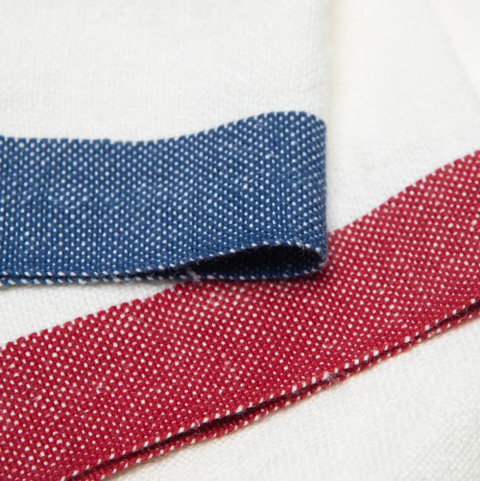 Paris Napkins in Blue & Red, Set of 2
