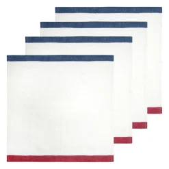 Paris Napkins in Blue & Red, Set of 2