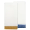 Paris Tea Towels in Blue & Mustard, Set of 2