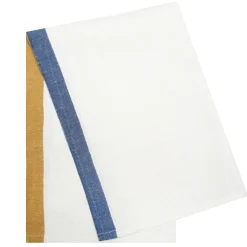 Paris Tea Towels in Blue & Mustard, Set of 2