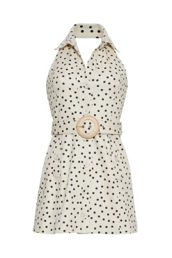 Parker Mini Dress in Burst Egret