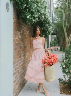 Parya Ruffle Skirt in Pink