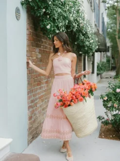 Parya Ruffle Skirt in Pink