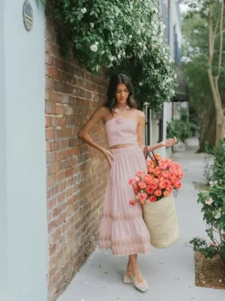 Parya Ruffle Skirt in Pink
