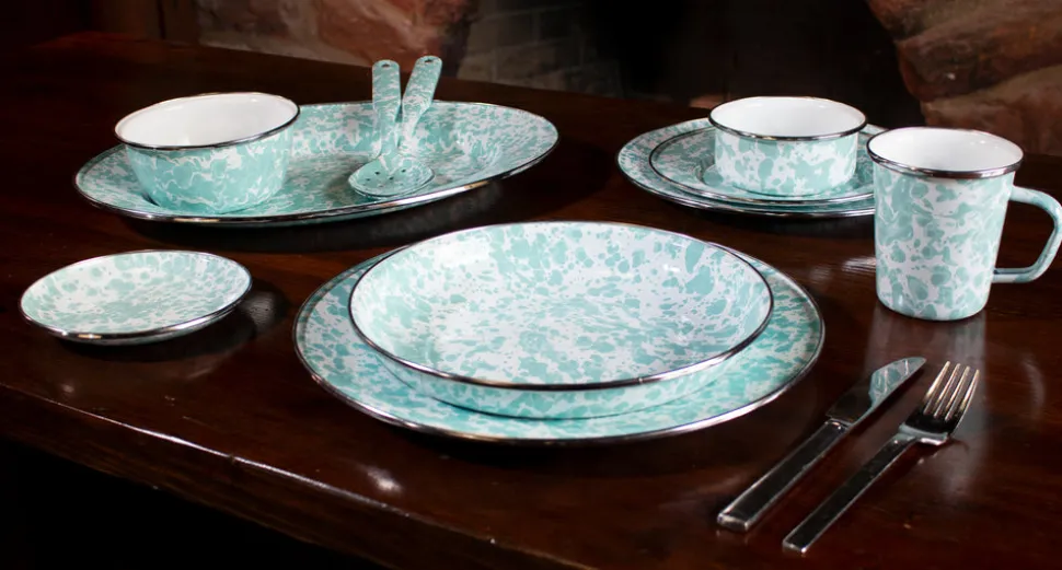 Pasta Plates in Sea Glass, Set of 4