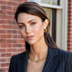 Pathway Hoop Earrings in Gold