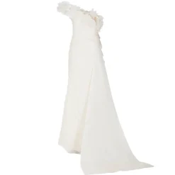 Patti Gown in Ivory Satin Face Organza