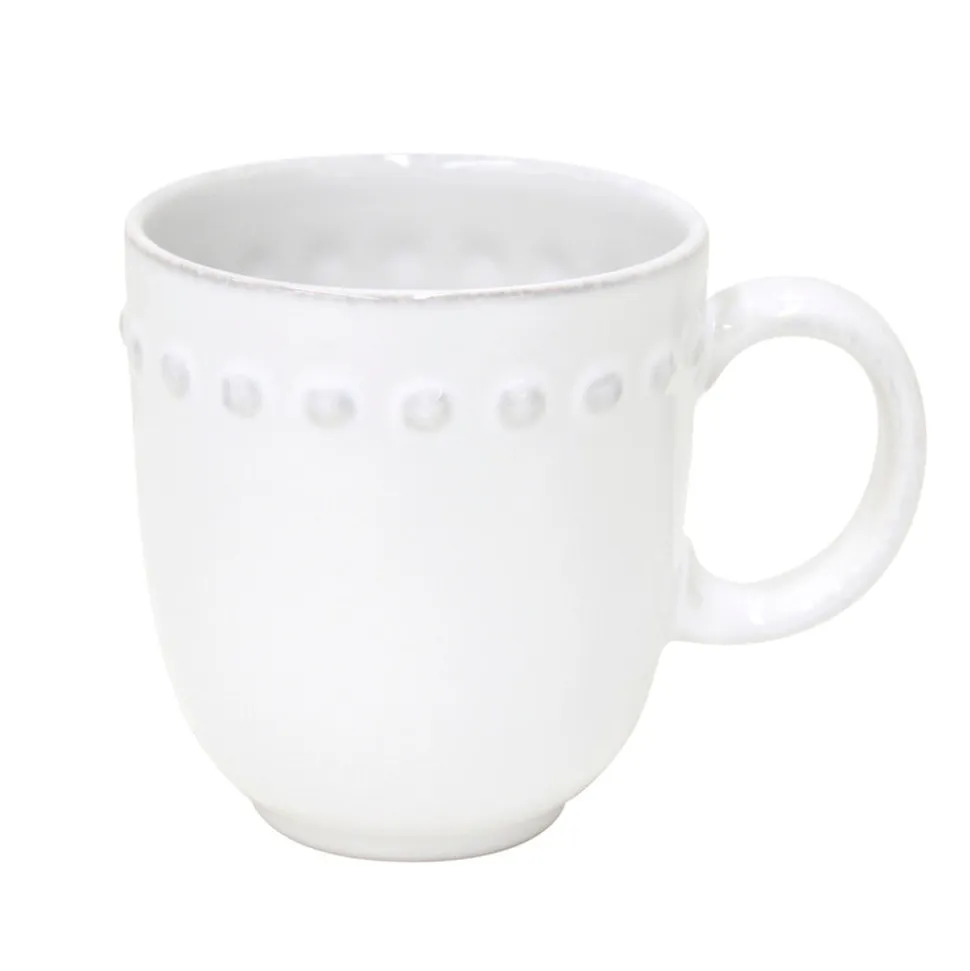 Pearl Collection Mugs in White, Set of 6