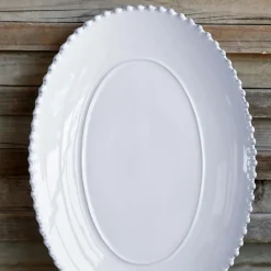 Pearl Collection Oval Platter 16" in White