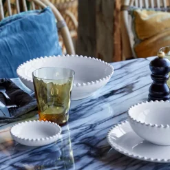 Pearl Collection Pasta Bowls in White, Set of 6