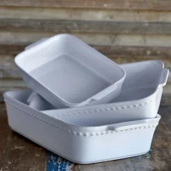 Pearl Collection Rectangle Baker 11" in White