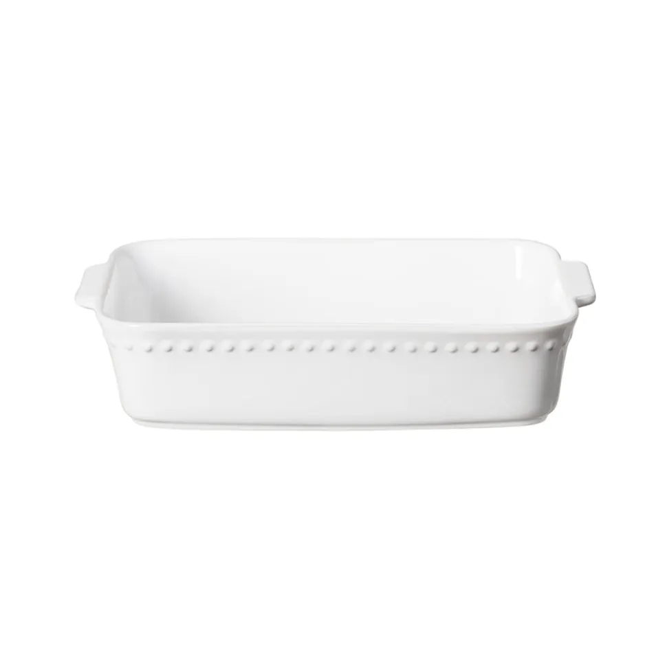 Pearl Collection Rectangle Baker 13" in White
