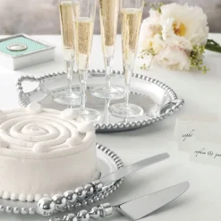 Pearled Cake Server Set
