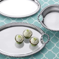 Pearled Oval Platter